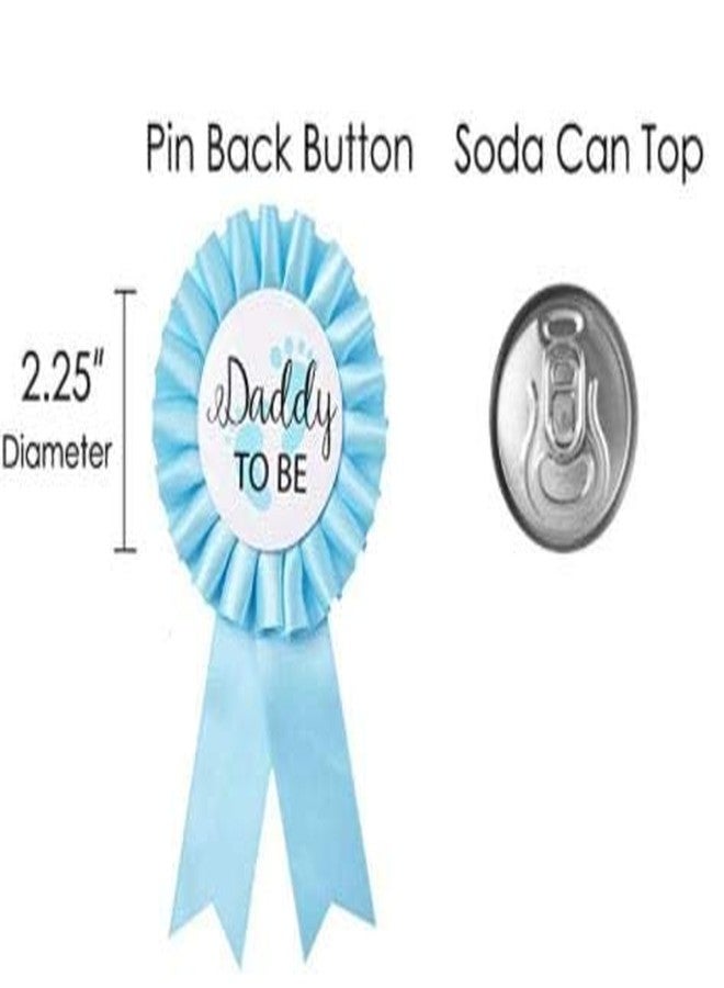 CoolerthingssDG، دبوس شارة من الصفيح للأب والأم المنتظرين - زر لحفل استقبال المولود الجديد، هدايا للأب الجديد، حفل الكشف عن جنس المولود، زر وردي وأزرق مزين بوردة، احتفال بالمولود، لونان - Image 3
