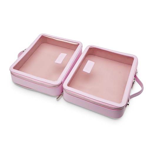 ETOILE - Large Twin Cosmetic Case Lavender Pink - Dual Compartment Cosmetic Beauty Organizer & Toiletry Case - Image 4