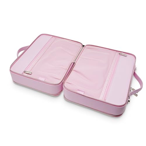 ETOILE - Large Twin Cosmetic Case Lavender Pink - Dual Compartment Cosmetic Beauty Organizer & Toiletry Case - Image 5