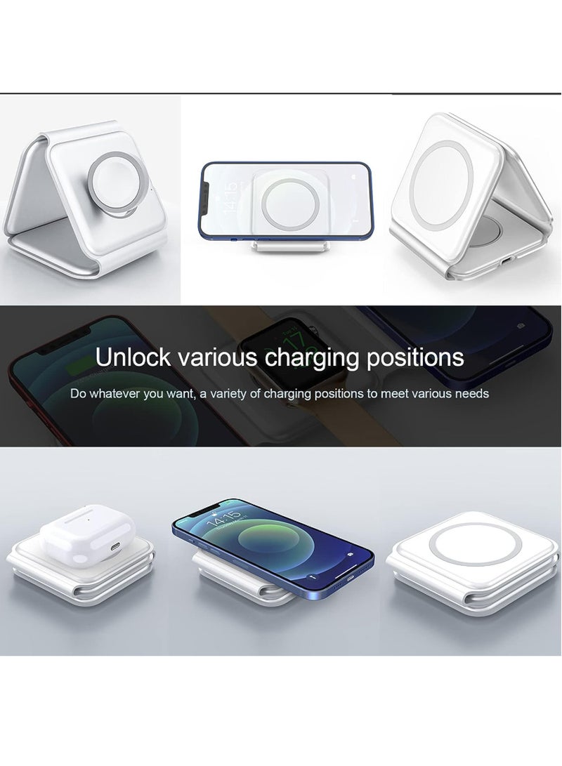 Next Life 3 in 1 Foldable Wireless Magnetic Charger 15Watt Fast Charging Pad for iPhone earbuds and iwatch - Image 5