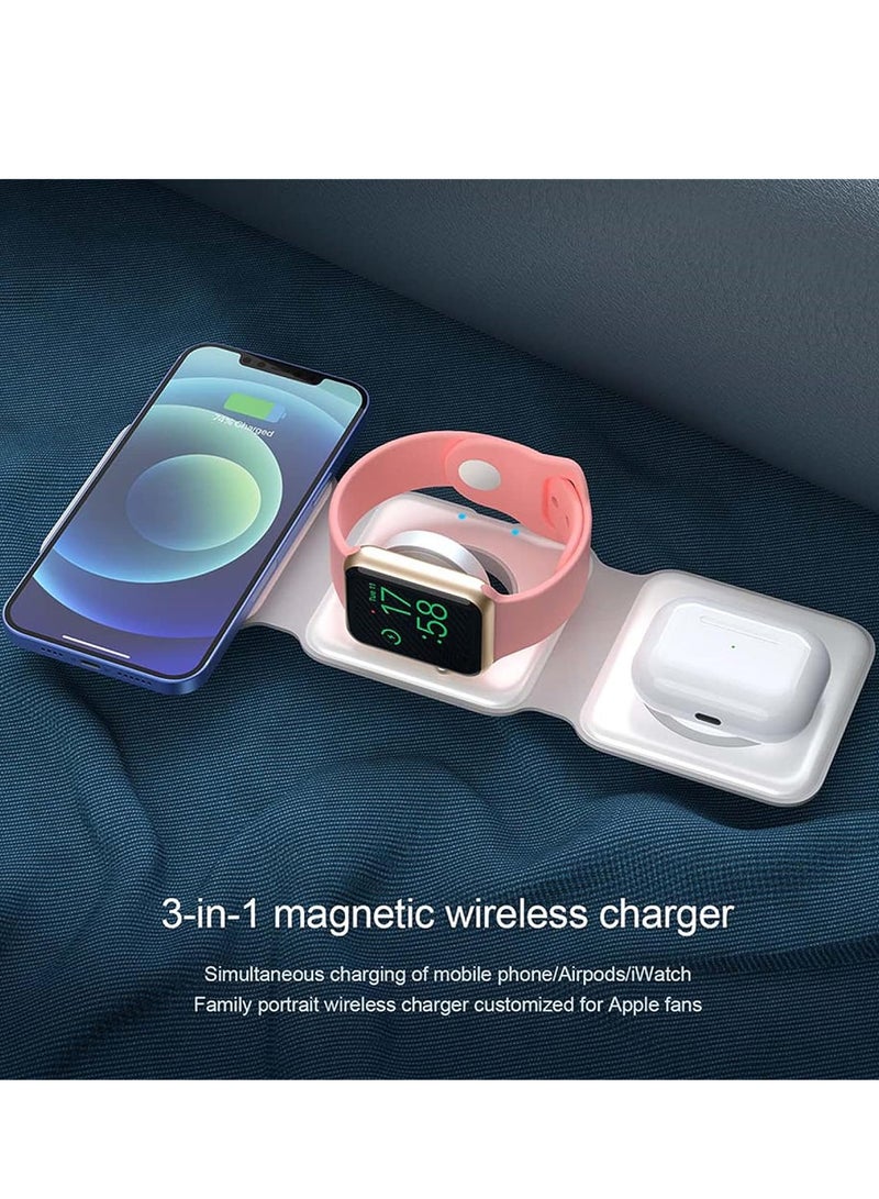 Next Life 3 in 1 Foldable Wireless Magnetic Charger 15Watt Fast Charging Pad for iPhone earbuds and iwatch - Image 4