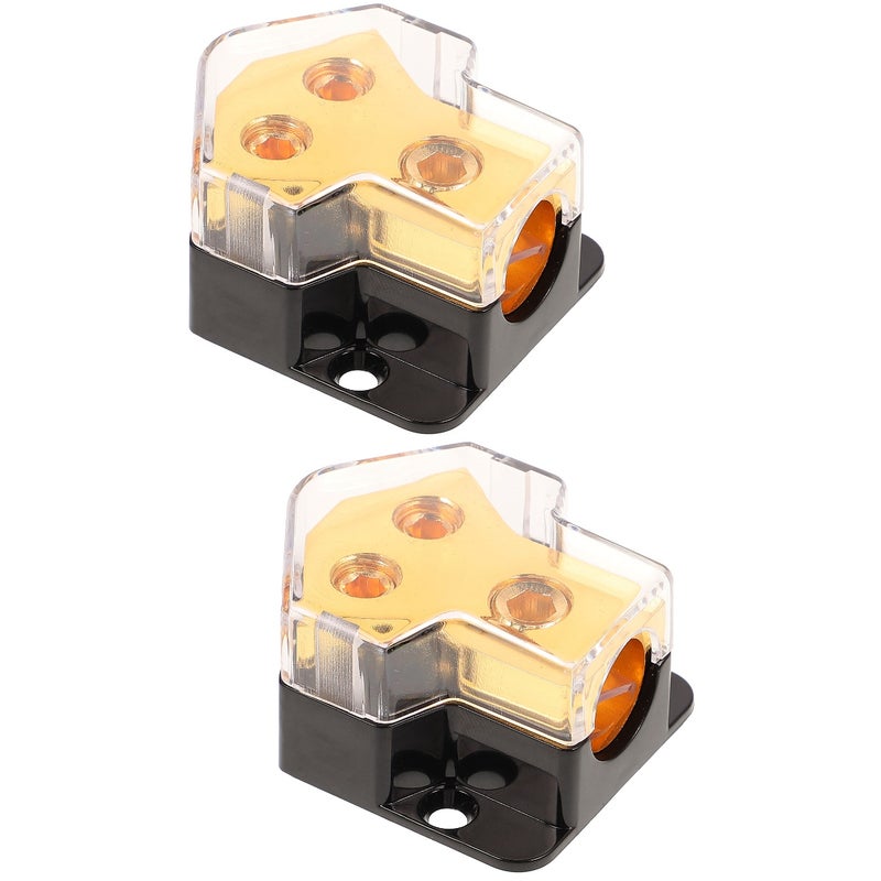 2pcs Distribution Block Vehicle Audio 1 Power Distributor Block Car Amplifier Splitter - Image 1