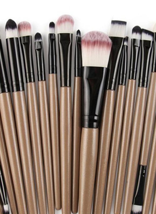 20-Piece Professional Makeup Brush Set Multicolour - Image 2