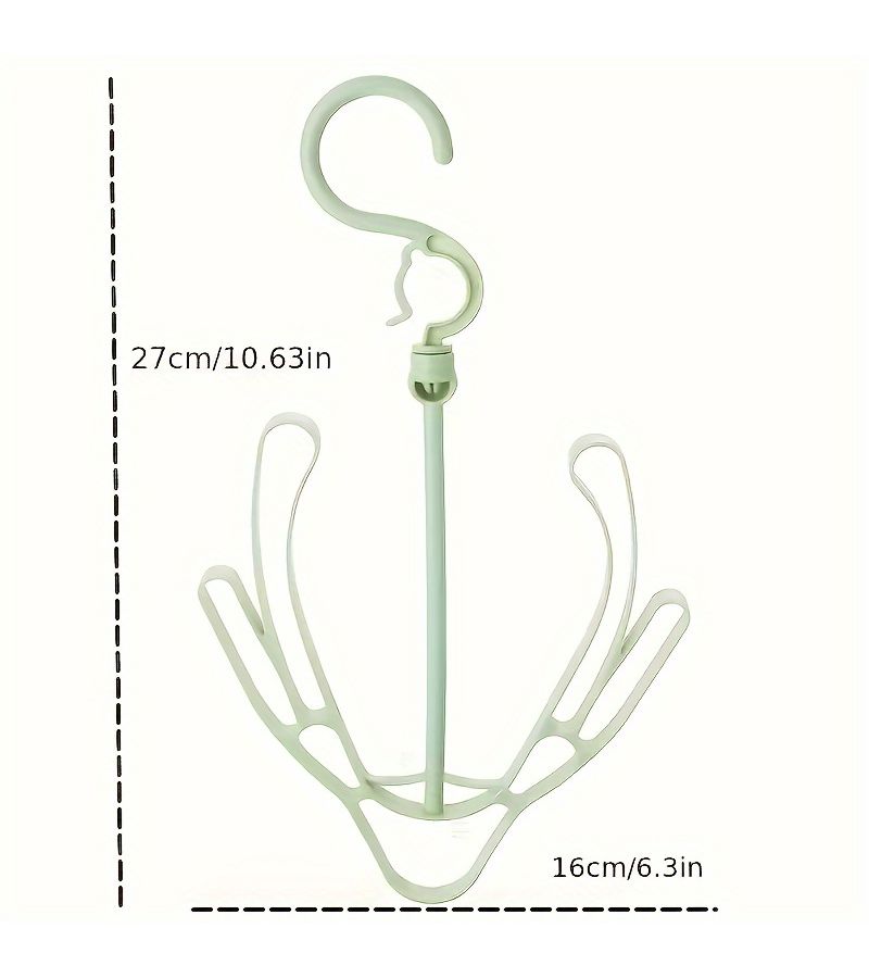3 Pcs Stronghold Double Hook Shoe Rack Windproof Drying Storage Solution Home Balcony Space Saving Durable Plastic Organizer Random Color - Image 3