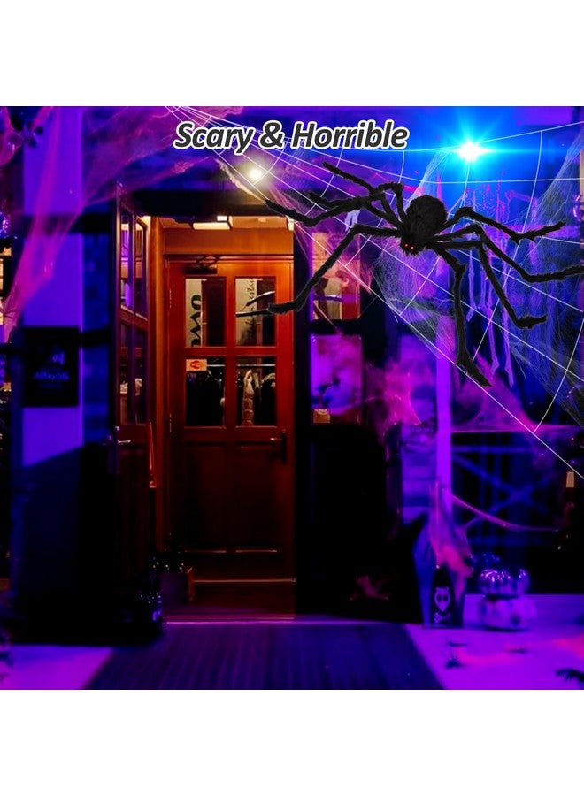 ORWINE 3pcs 212'' Halloween Spider Web 49" Halloween Decorations Stretch Cobweb Fake Spider for Indoor/Outdoor Yard Decorations Home Party Favors Costumes House Décor - Image 5