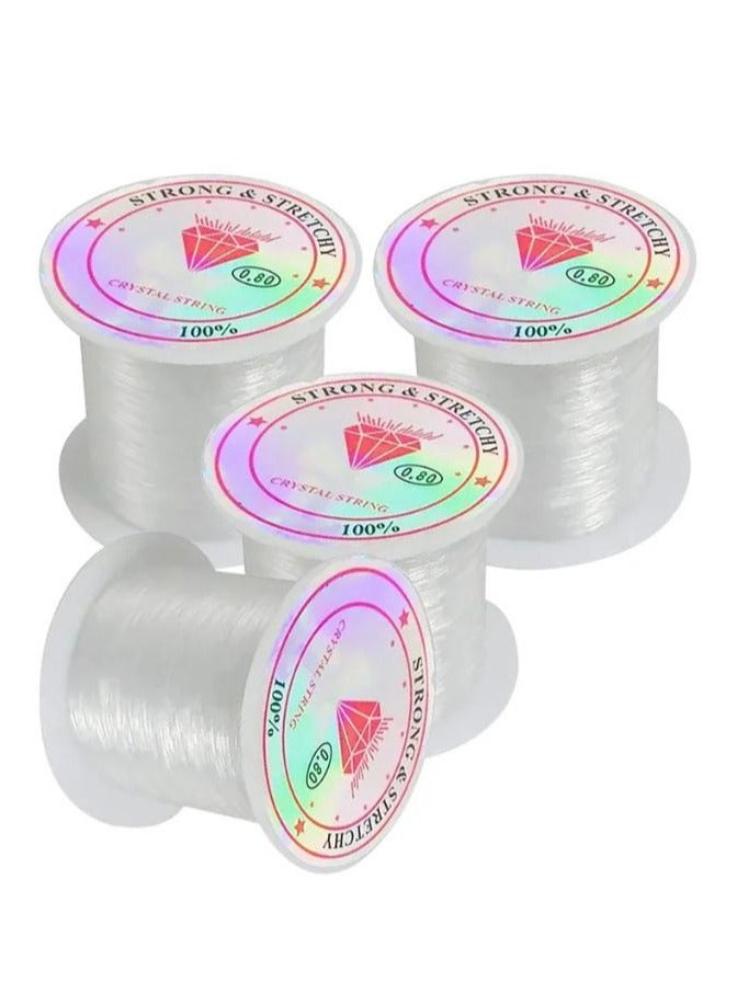 MARAH TOYS 4-Piece Jewelry Cord Elastic Bracelet Rope Crystal Beading 5x5x4cm - Image 1