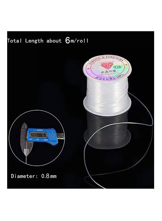 MARAH TOYS 4-Piece Jewelry Cord Elastic Bracelet Rope Crystal Beading 5x5x4cm - Image 3