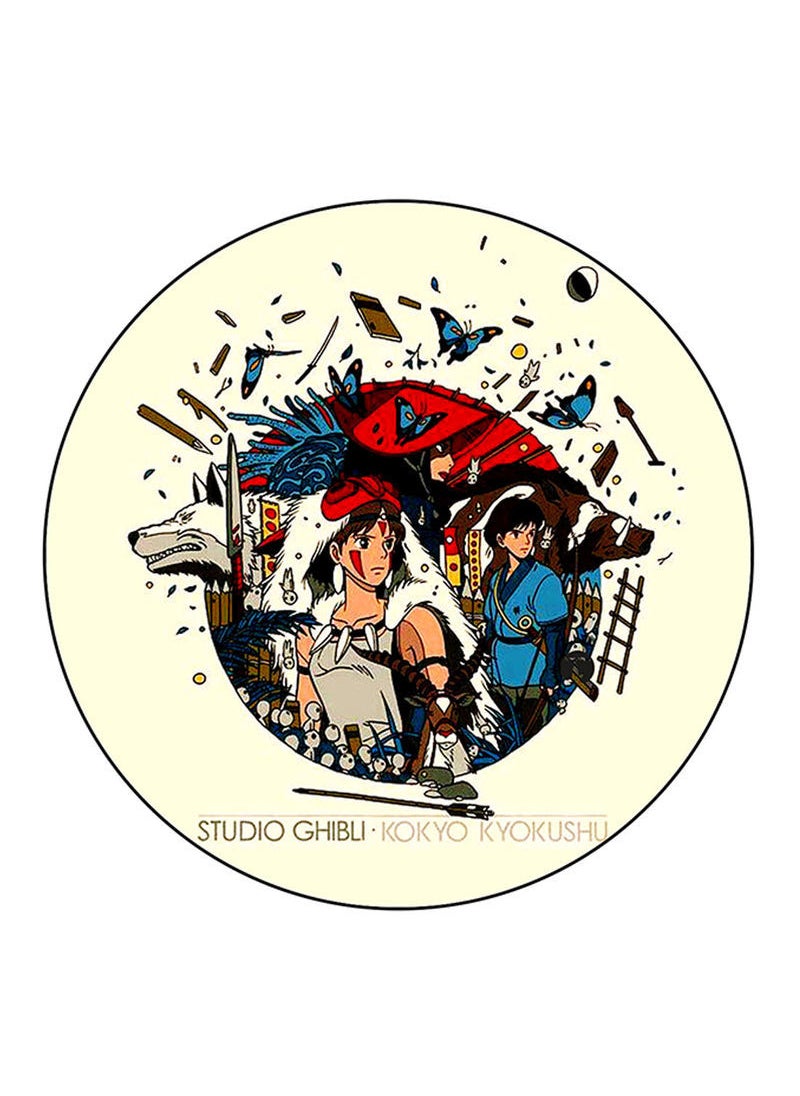 RKN - Princess Mononoke Printed Large Pin Multicolour - Image 1