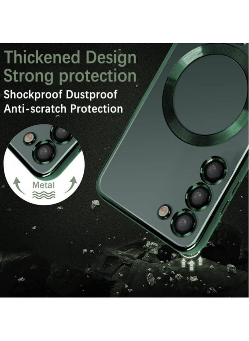 Raxoom Magnetic Clear Case for Samsung Galaxy S23 Plus with Camera Lens Protector Magsafe Compatible Electroplated Soft TPU Shockproof Anti-Scratch Phone Case - Image 5