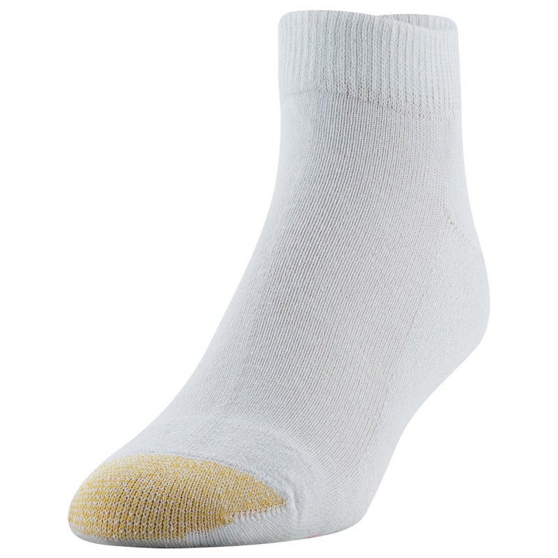 GOLDTOE Men's Cotton Low Cut Sport Liner Socks, 6-Pairs, White, Large - Image 2