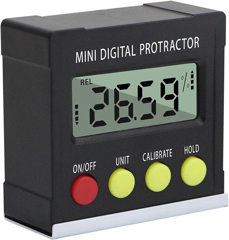 Digital Angle Finder, Angle Gauge Mini Digital Protractor 360° Electronic Level Box Inclinometer Magnetic Base Measuring Tools,Angle Finder - Image 1