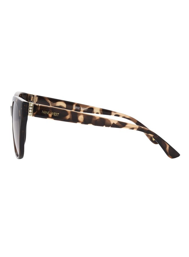 NINE WEST Women'S Shayna Sunglasses Cat Eye Brown Tortoise 52Mm - Image 4