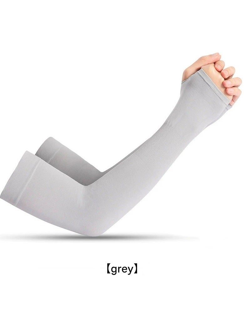 Goolsky Unisex Summer Ice Silk UV Protection Arm Sleeves – Breathable Outdoor Cycling Sun Guard Sleeves  - Image 2