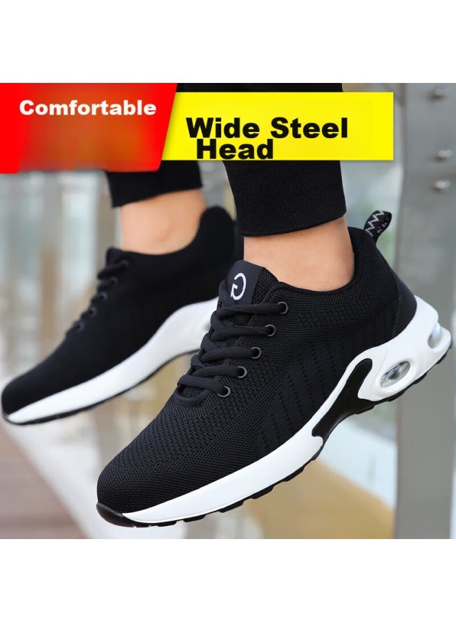 Jingtu Safety Shoes For Men, Summer Breathable, Steel Toe Cap, Puncture-resistant, Lightweight, Wear-resistant, Work Boots E9191-j Size 40