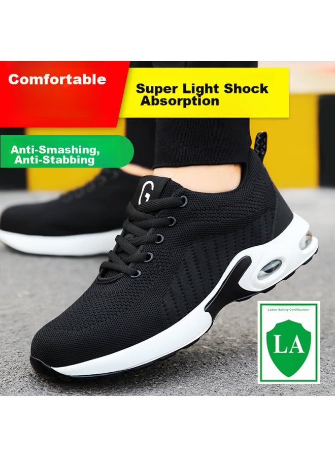 Jingtu Safety Shoes For Men, Summer Breathable, Steel Toe Cap, Puncture-resistant, Lightweight, Wear-resistant, Work Boots E9191-j Size 40