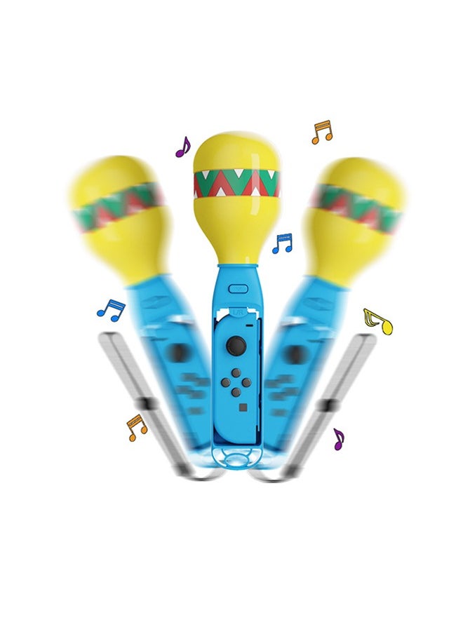 Colorskin 2Pcs Sand Hammer Hand Grip Controller Fit for Switch/Samba De Amigo Party Central Nintendo Joycon Games Switch OlED Sports Game Accessories with Built-In Eco-Friendly Pellets Rustle to The Music  - Image 5