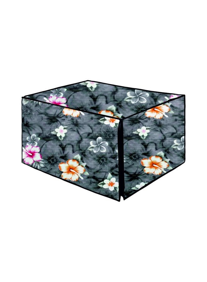 MW PRINTS Microwave Oven Cover For Samsung 28 L Convection CE1041DSB2/TL Printed PVC Waterproof/Dustproof Cover (Grey Flower) - Image 3