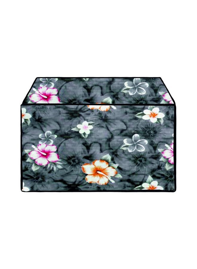 MW PRINTS Microwave Oven Cover For Samsung 28 L Convection CE1041DSB2/TL Printed PVC Waterproof/Dustproof Cover (Grey Flower) - Image 4
