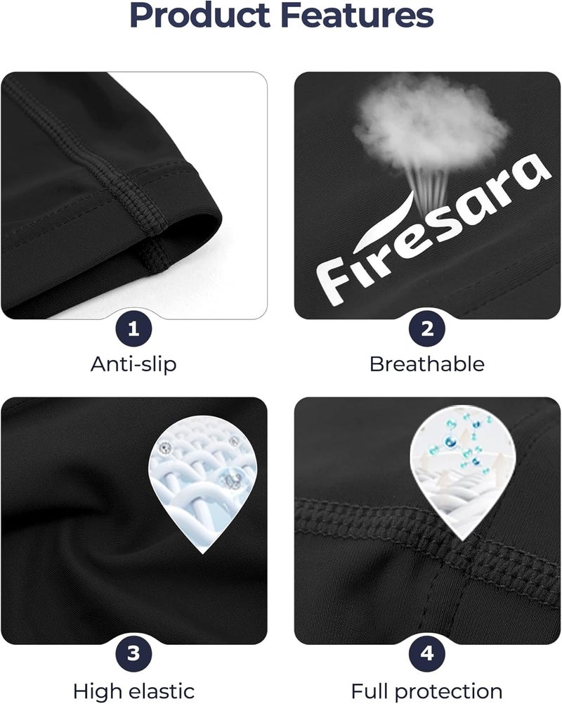 Firesara Fabric Swim Cap, High Elasticity Swimming Cap Keeps Hair Clean Breathable Fit Both Long Hair Short Hair, Swim Caps Woman Girls Men Kids One Size Hat - Image 2