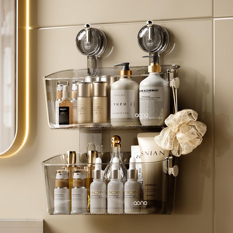 Crobat Multi-Functional Storage Basket Bathroom Kitchen Wall-Mounted Storage Box Strong Load-Bearing Suction Cup Non-Perforated Storage Basket Good and Luxurious Look - Image 5