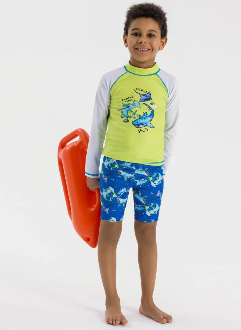 مينوتي Kids Boys  2 Piece Long Sleeve Rash Top And Short Set
