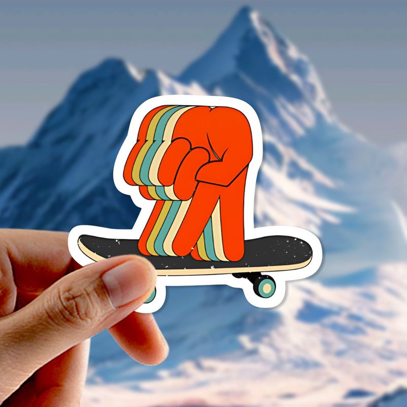 80Er 90Er Retro Vintage Fingerboard Sticker Matte Vinyl Self Adhesive Single Use 1pc - Image 1