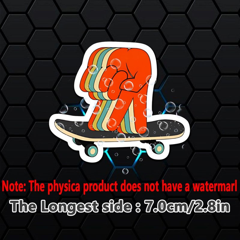 80Er 90Er Retro Vintage Fingerboard Sticker Matte Vinyl Self Adhesive Single Use 1pc - Image 2