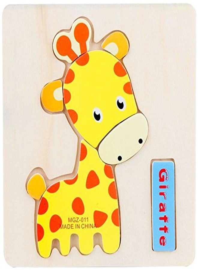 ماياترا مجموعة ألغاز حيوانات خشبية ثلاثية الأبعاد من ماياترا، ألعاب تعليمية للأطفال (مجموعة من 12 لغزًا) 15 سم - متعددة الألوان - Image 5