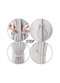 The Bros Magnetic Curtain Tiebacks Clips, 2PCS Window Holdbacks, Strong Buckle Straps for Blackout Treatment, Decorative Holdback for Home Office  - Image 5