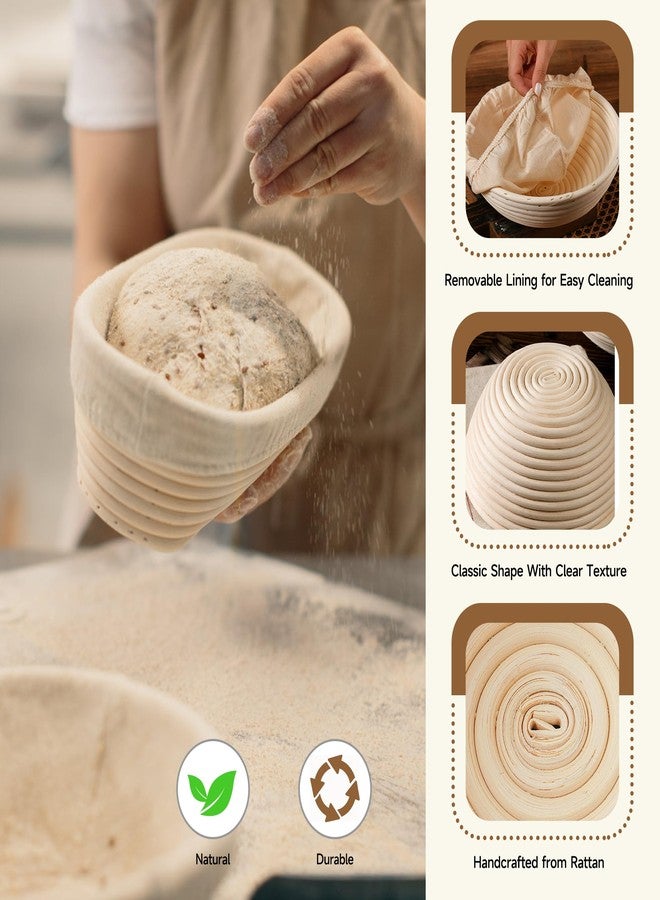 Coco Bird Pro Sourdough Starter Kit- 50oz Large Capacity Sourdough Starter Jar,17 Flavor Recipes,2 Bread Proofing Baskets,Food Scale,Bench Scraper,Bread Lame,Complete Sourdough Bread Baking Supplies - Image 3