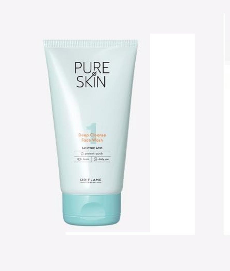 Oriflame PURE SKIN deep cleanse face wash 150 ml and cleansing sponge - Image 3