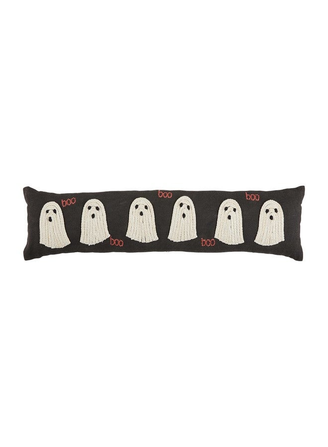 Mud Pie Glow in The Dark Rope Pillow; Ghost, 35" L x 7" W - Image 1