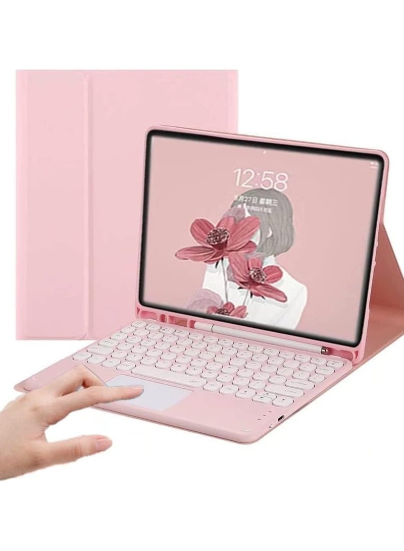 Keyboard Case Compatible with iPad Pro 11 Inch 2024 (5th Gen) -Touchpad Detachable Keyboard with Pencil Holder -Slim Leather Folio Smart Cover for iPad Pro 11