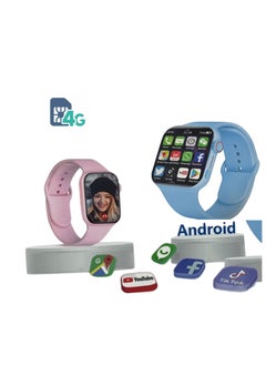 JOROBO 4G C400 Ultra max Android smart watch With Sim HD 2.2 inch full touch screen with 2 set strap and wireless charger for men and women - Blue  - Image 2
