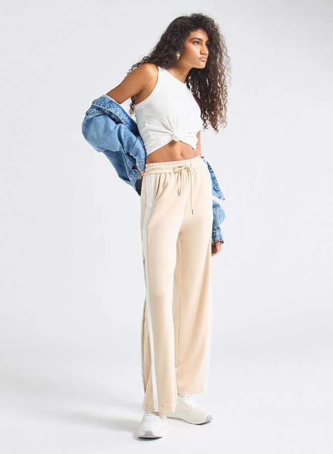 Splash FAV Panelled Track Pants with Drawstring Closure and Pockets