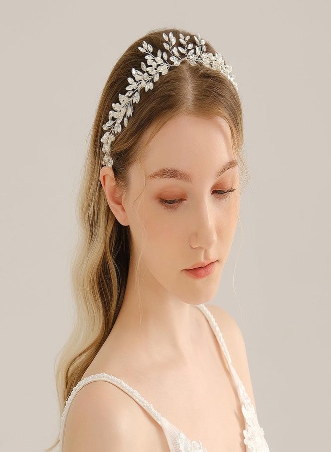 Rumtock Red Rhinestones Beads Headband for Women Wedding Bridal Gold Hair Accessories Vintage Sparkle Handmade Jewelry (Red, One Size) - Image 5