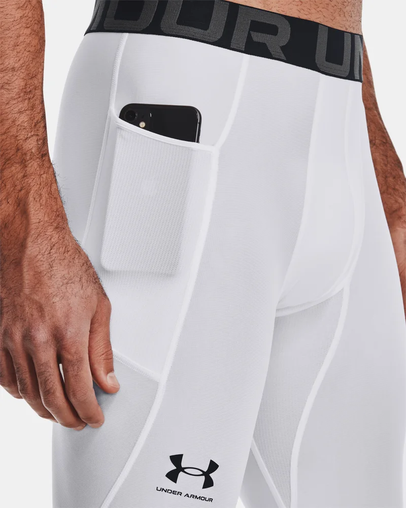 Under Armour white Men's HeatGear® Armour Tights for Men | Best Price UAE