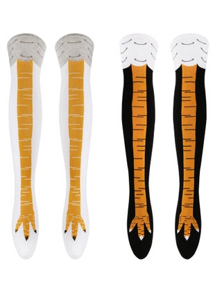 Chicken Leg Socks, 2 PCS Chicken Feet Stockings, Funny Chicken Socks Women, Cotton Knee Thigh High Socks, Novelty Pattern Athletic Socks for Women, Girls, Striped Cosplay Socks Funny Gifts - pzsku/Z7464C9B2BDC332449AB3Z/45/_/1740753082/554dab54-093d-498f-9067-9e0652432d90
