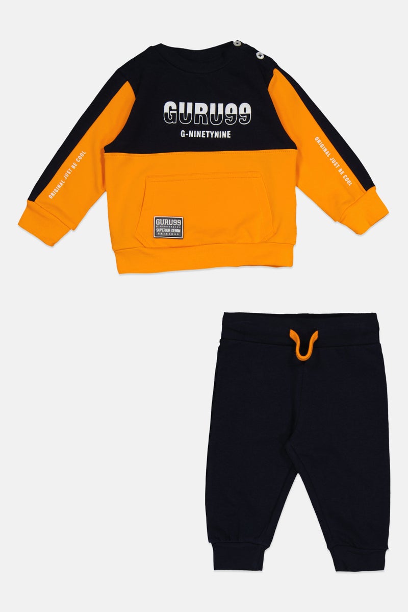 Guru 99 Toddlers Boy 2 Pcs Graphic Print Long Sleeve Tracksuits, Multicolor - Image 2