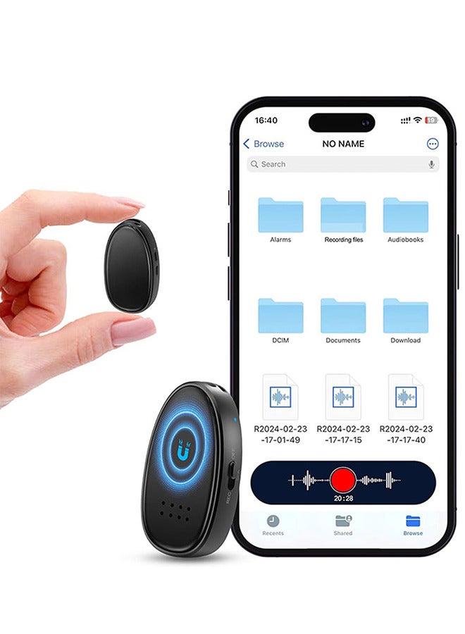 128 GB Dictaphone Mini Recorder(1680Hours) with Triple Noise Reduction Voice Recorder, HD 3072 Kbps Magnetic Recording Device for Lectures, Meetings, Interviews, USB Rechargeable - Image 1