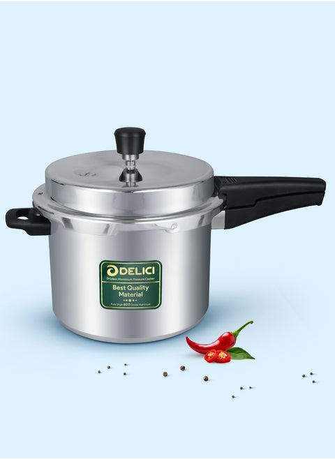 5Liters Dripless 5-Litre Pressure Cooker (ADPC5E) - Premium Virgin Aluminium, Smart Spillage Control, High Thermal Heating, Quality Regulator, Leak-Free Lid, Heat-Proof Handle, Anti-Bulging Bottom Dripless Pressure Cooker 5 LTR