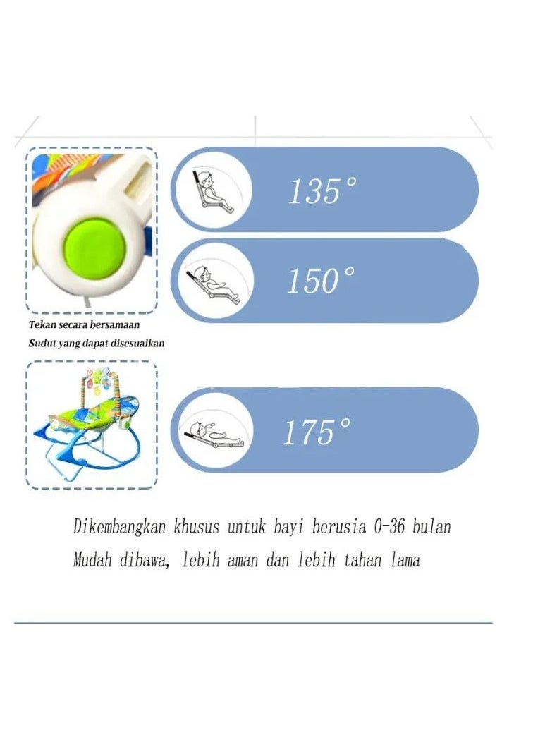 Generic - Electric automatic baby rocket chair Bouncer baby music remote control bed chair rocking chair shaker swing couch bed table - Image 1