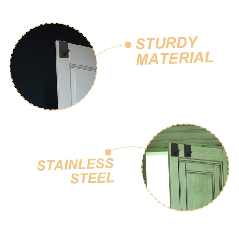 Stainless Steel Over Door Towel Hooks 2 Pack Heavy Duty Hanging Hooks - Image 4