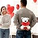 Ditucu Love West Highland White Terrier Dog Plush with Holding Red Heart 98 inch Cute Stuffed Animal Soft Plushies Toys Romantic Sweet Gifts for Kids Girlfriend White - Image 4