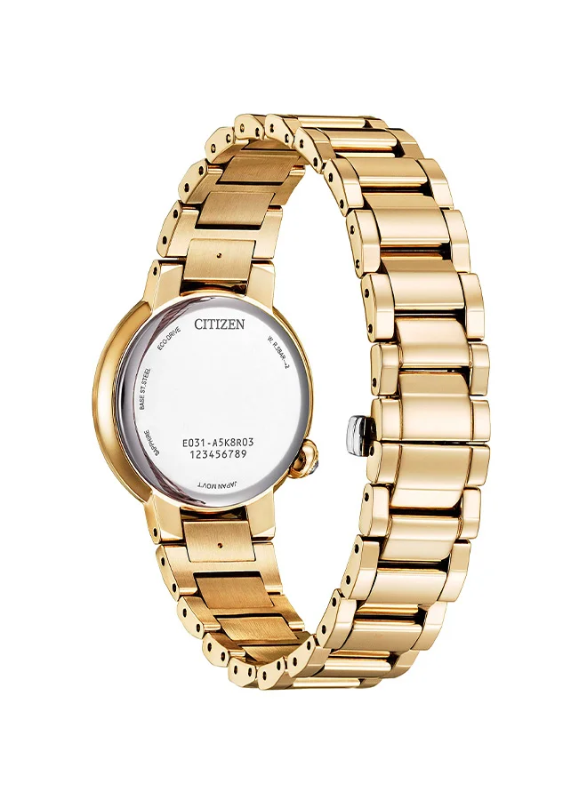 سيتيزن Women's 	Stainless Steel with Gold Plating Strap Citizen L Watch EM0919-85Y - 30 mm