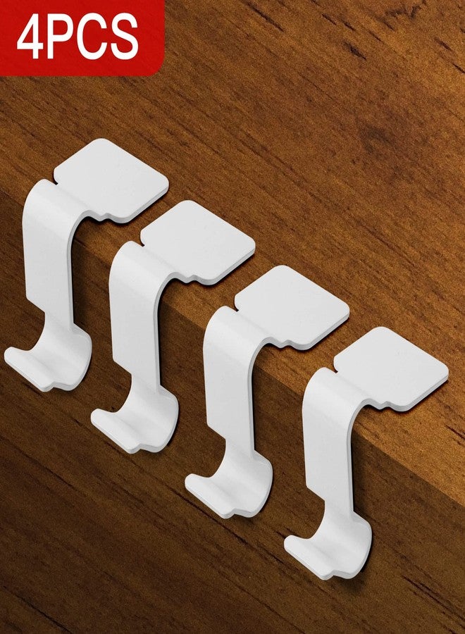 Homakover Christmas Stocking Holders for Mantel Set of 4, No-Slip Christmas Stocking Clips Stocking Hanger Hooks For Christmas Decorations, Lightweight Stocking Holders Clip For Fireplace Counter Window (White) - Image 4