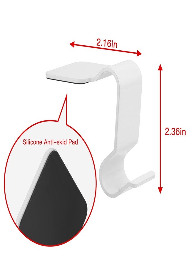 Homakover Christmas Stocking Holders for Mantel Set of 4, No-Slip Christmas Stocking Clips Stocking Hanger Hooks For Christmas Decorations, Lightweight Stocking Holders Clip For Fireplace Counter Window (White) - Image 2