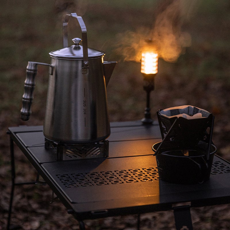 Milk Kettle Stainless Steel Large Capacity Kettle Camping Picnic Teapot 1.5L Coffee Kettle Outdoor Portable Water Boiling Accessory - Image 2