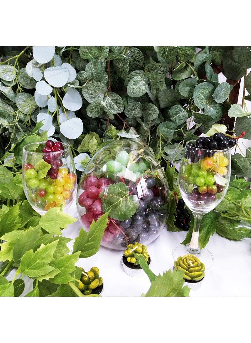 windiy Supla 10 Pack Assorted Artificial Grapes Frosted Grape Clusters Decorative Grapes Bunches Rubber Grape Bundles in Black Purple Red Green for Vintage Wedding Favor Fruit Wine D?cor Faux Fruit Props  - Image 5