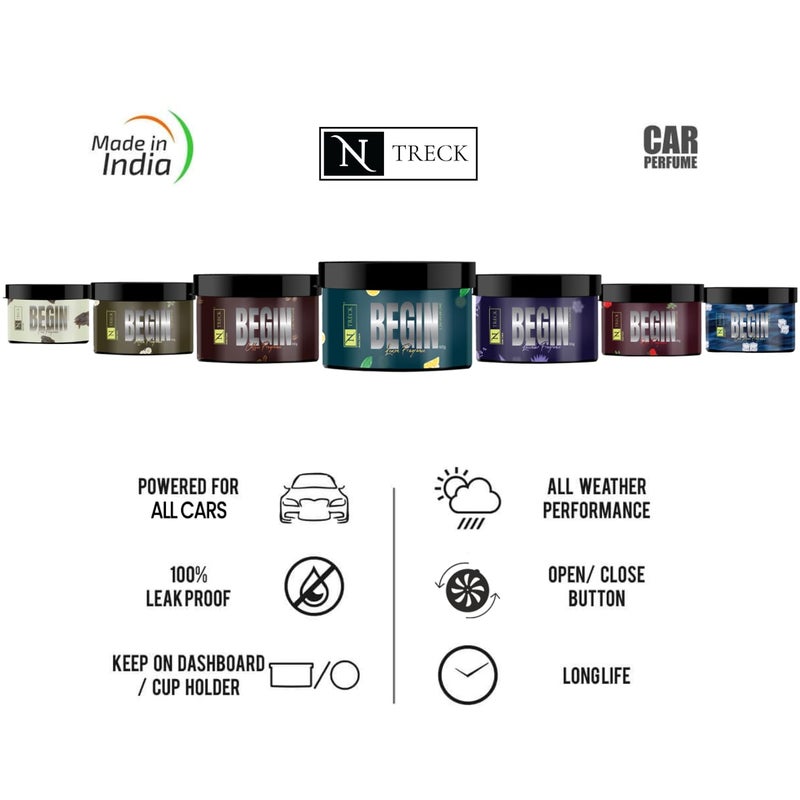 N Treck NTreck Begin Coffee & Lemon Fragrance Car Perfume | Long-Lasting Organic Car Air Freshener, Natural Odor Remover Refreshing Car Diffuser for Dashboard & Vents | Eco-Friendly for car Interior - Image 3